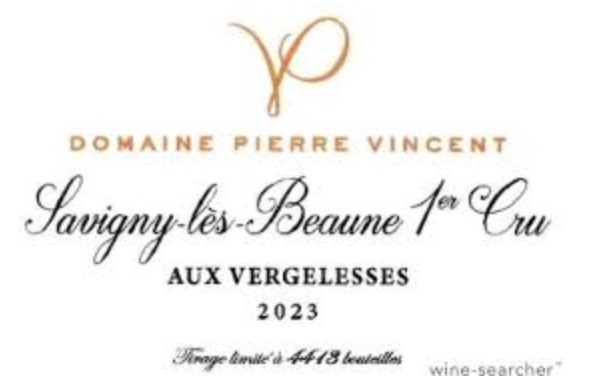 (image for) Domaine Pierre Vincent Savigny-lès-Beaune 1er Cru Aux Vergelesses 2023 (BH 89-91) (WAS:$190)